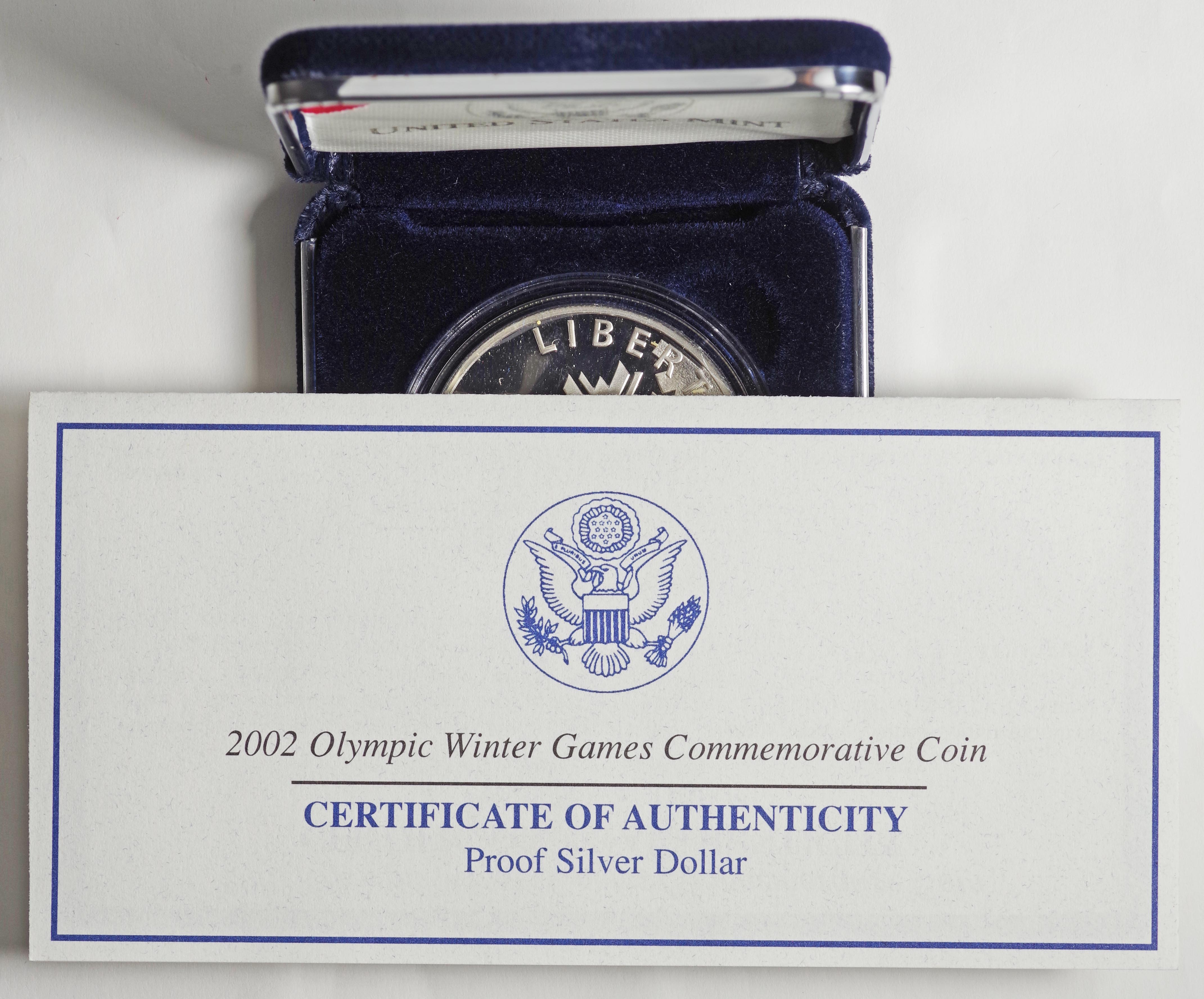 アメリカ-USA ソルトレイク冬季オリンピック記念 1ドル銀貨 2002年