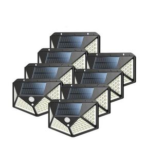 8PCS 100 LED Outdoor Solar Powered Light With Motion Sensor | DEFECTIVE