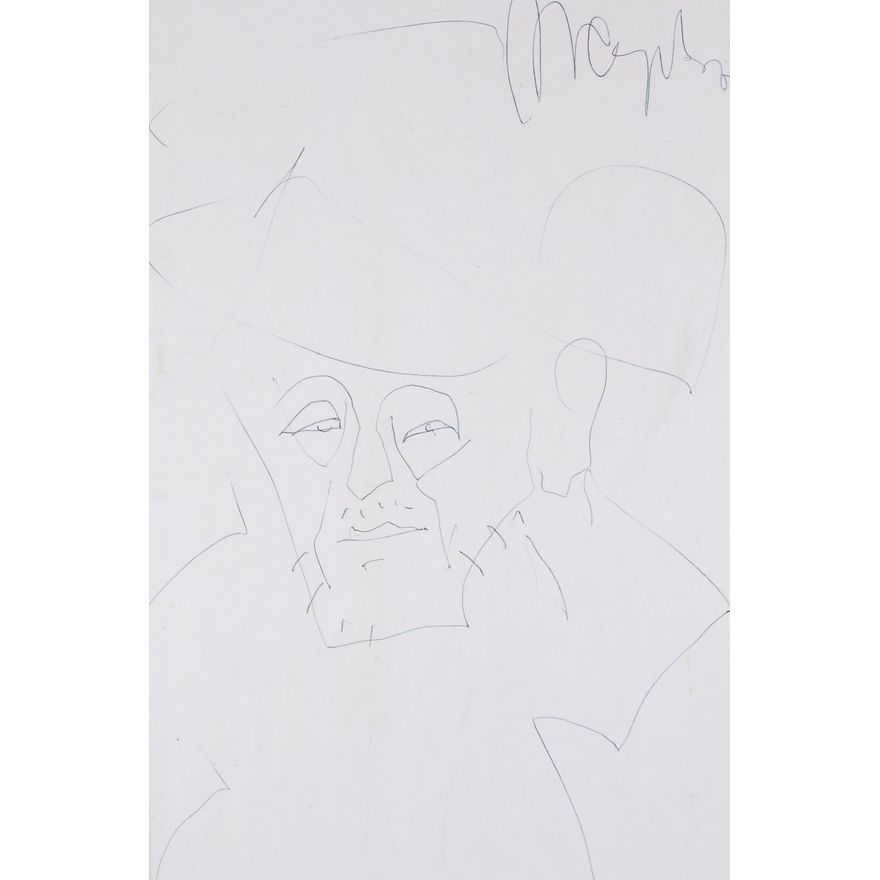 Marian Czapla | Portret mężczyzny w kapeluszu
