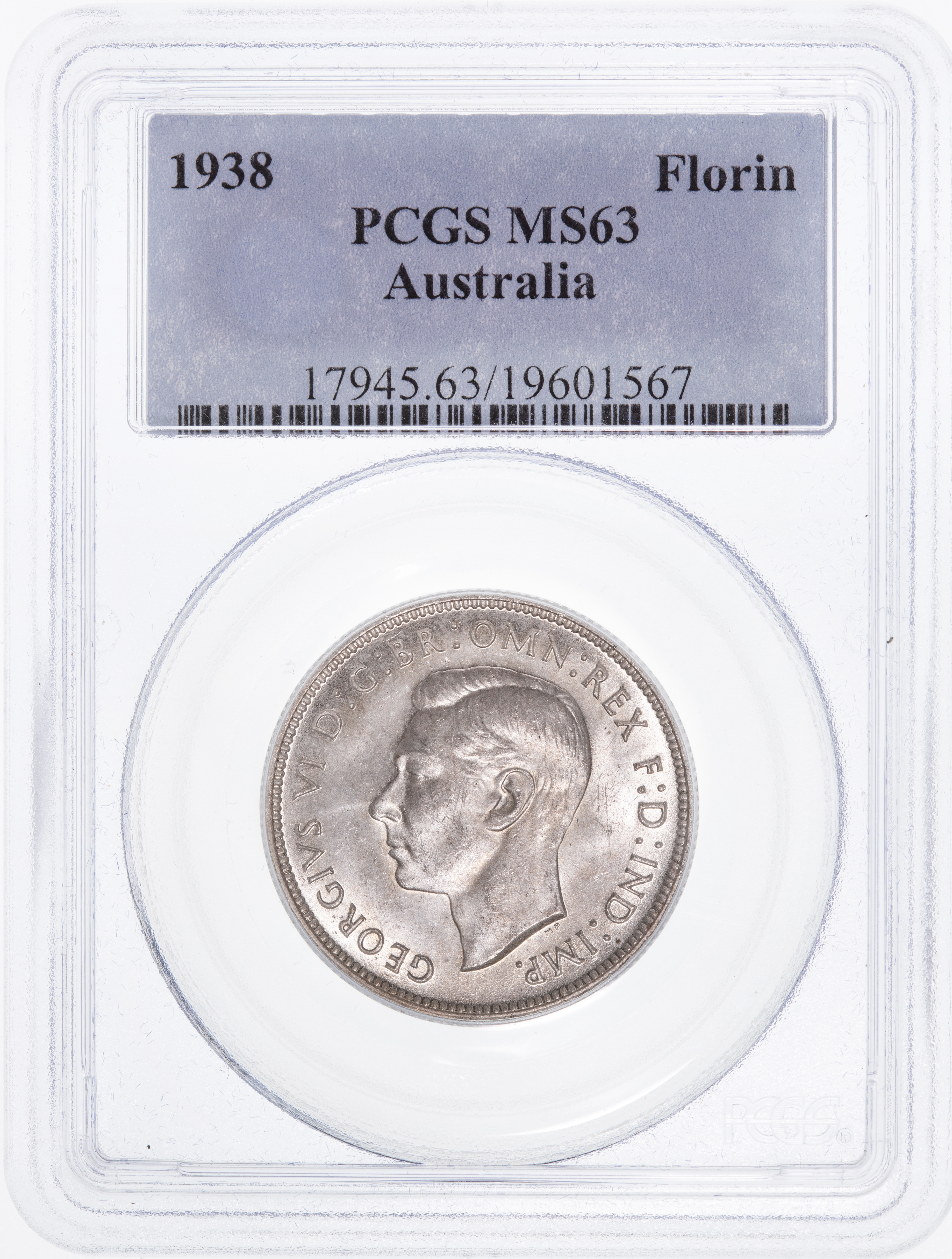 Florin, 1938(m), PCGS MS63