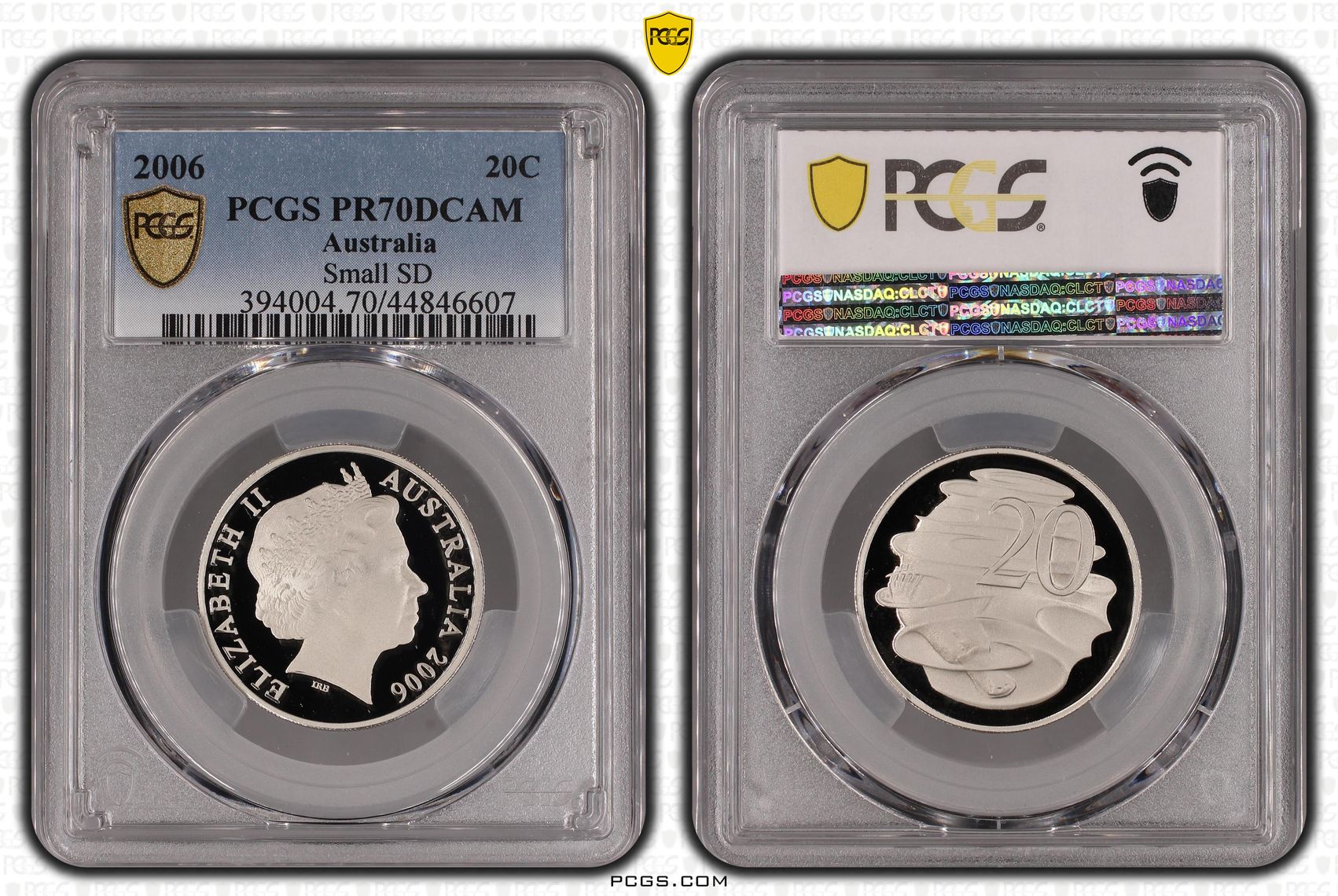 2006 Australian Twenty Cent, 20c Proof Small SD PCGS - PR70DCAM POP 37/0 -607