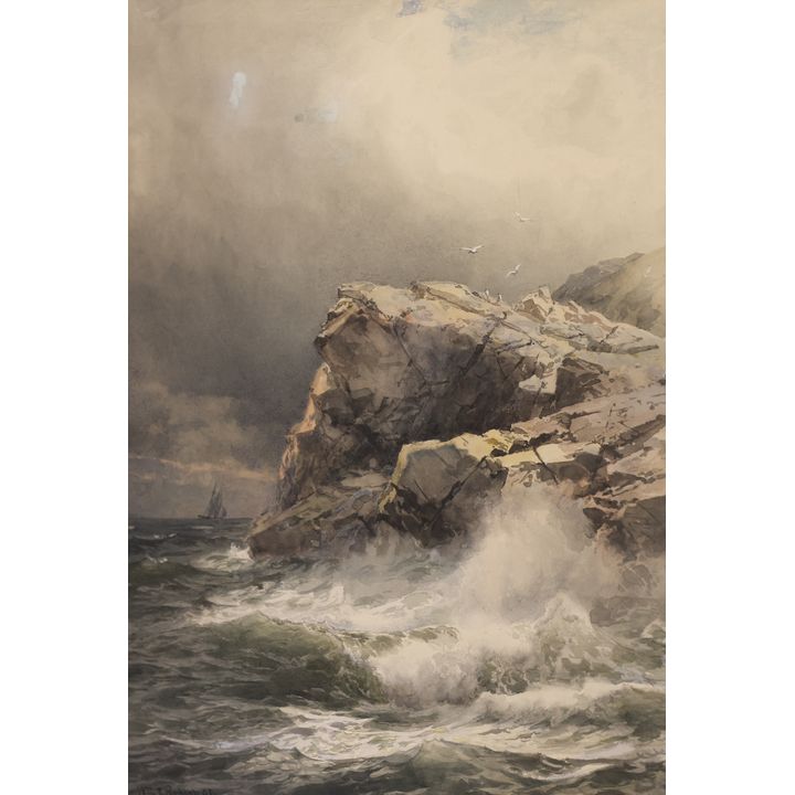 William Trost Richards ''Narragansett, Rhode Island" Watercolor
