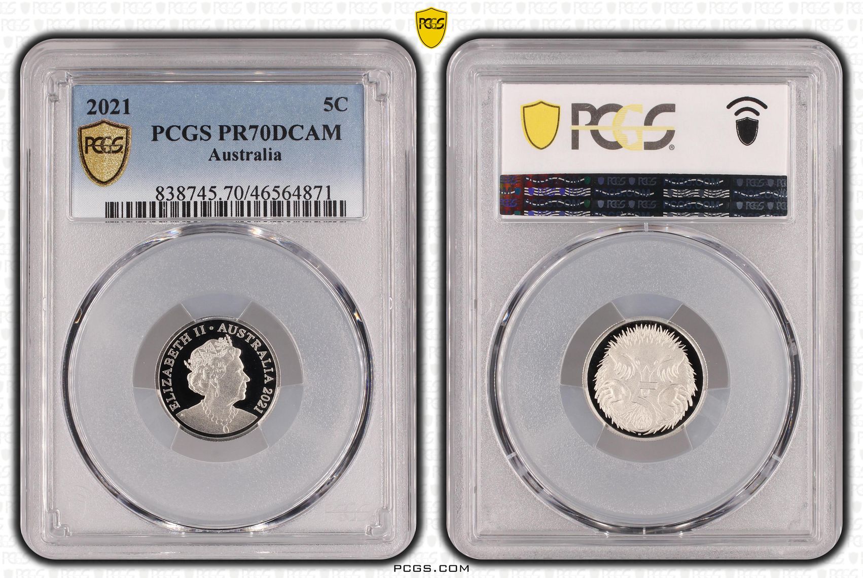Five Cent, 2021, PCGS PR70DCAM