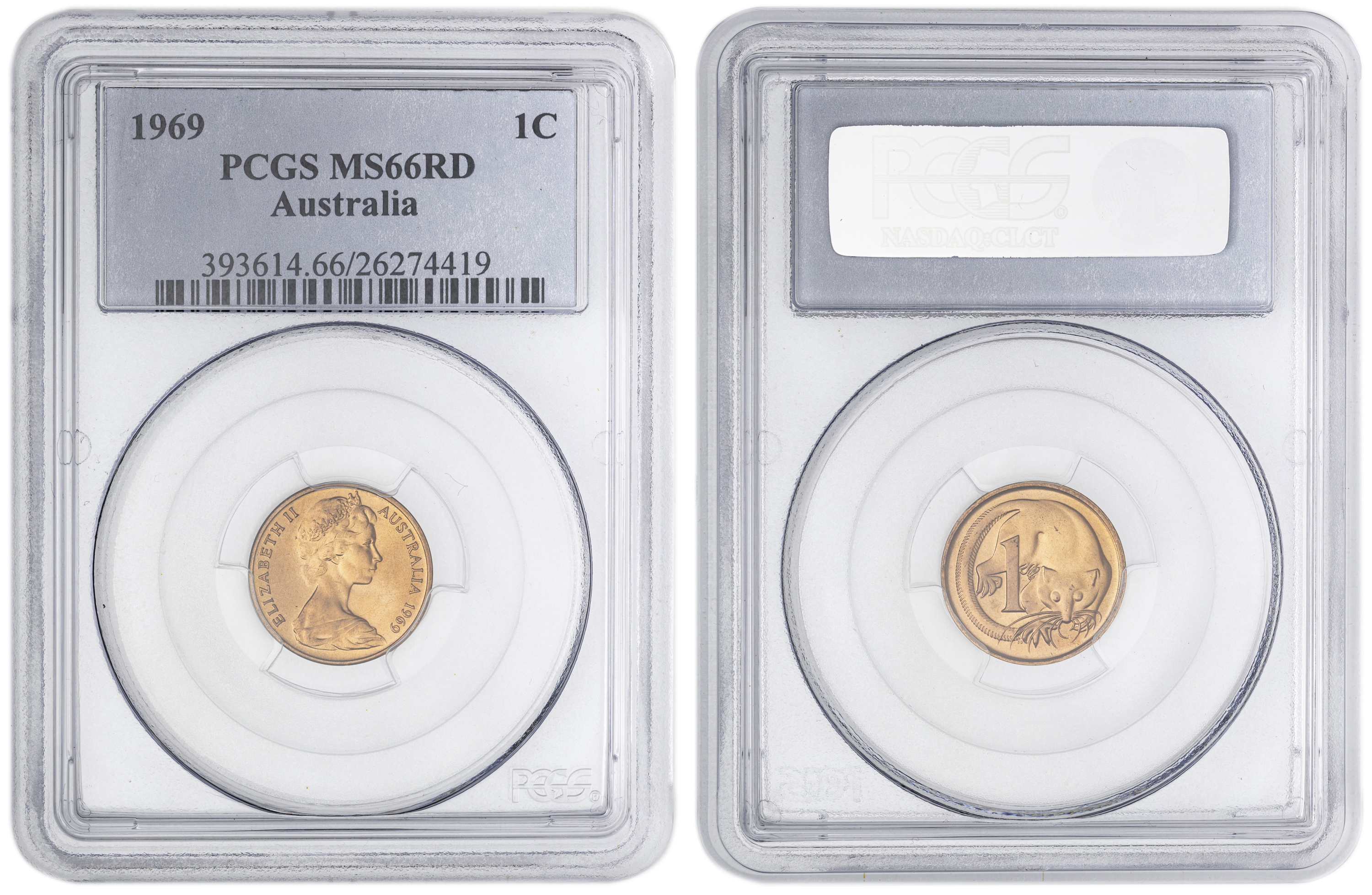 33 · One Cent, 1969, PCGS MS66RD
