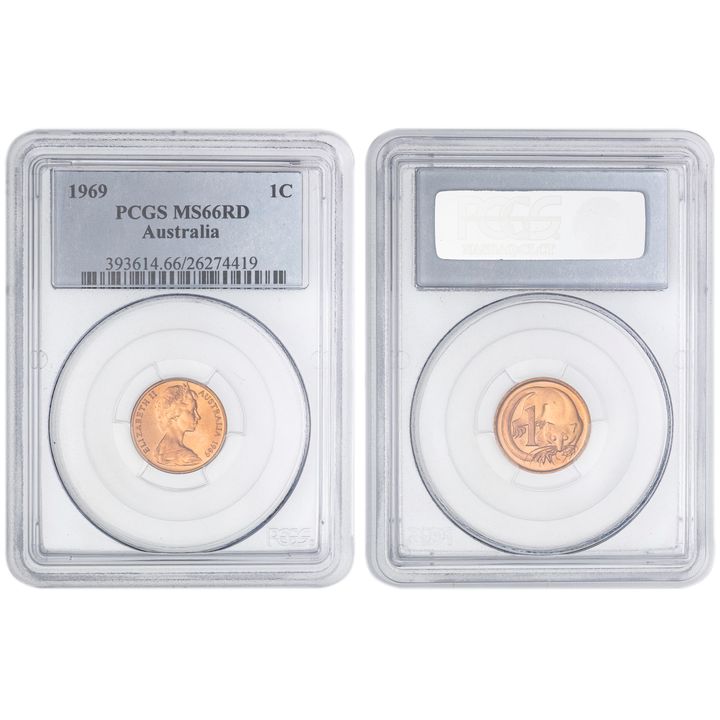 One Cent, 1969, PCGS MS66RD
