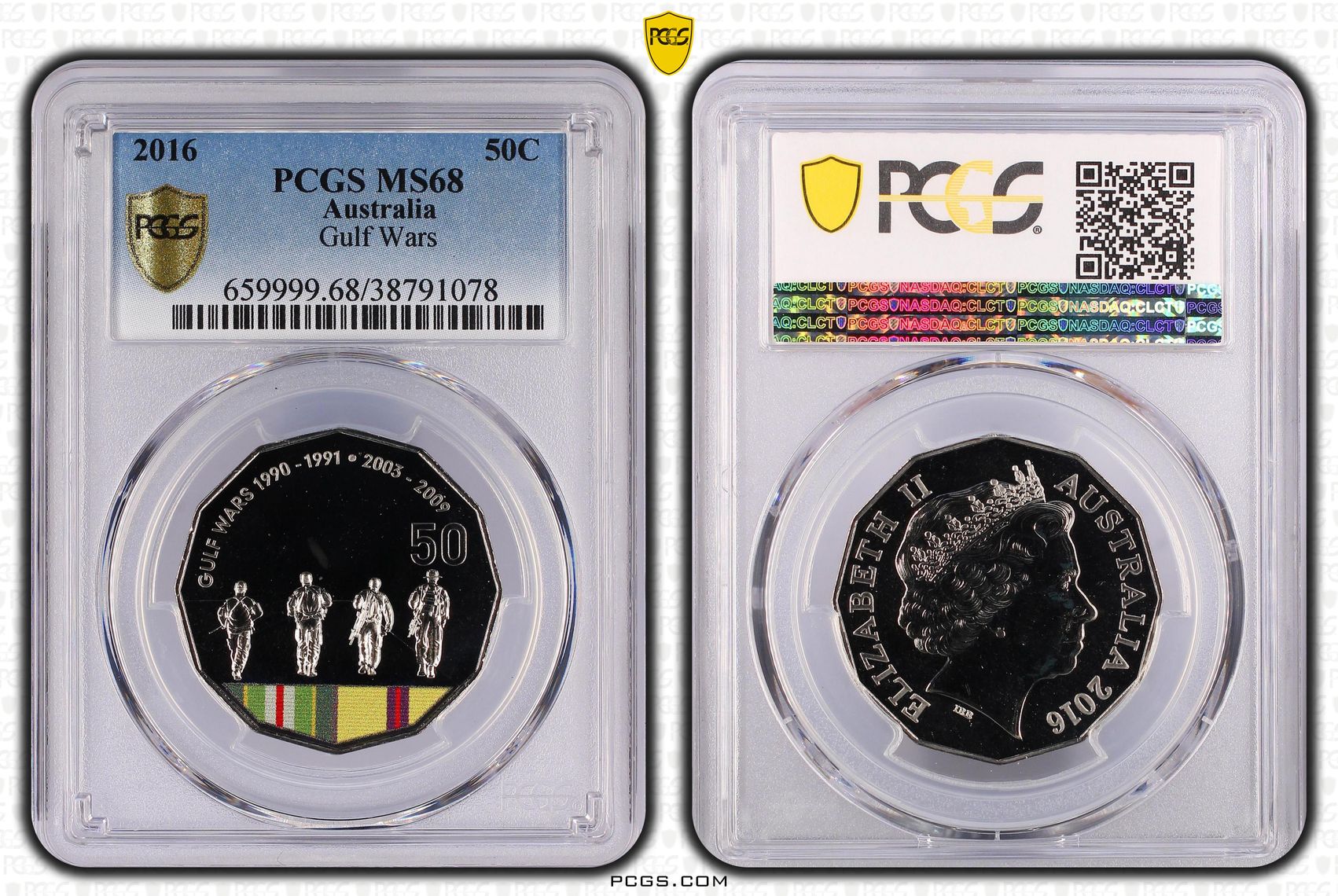 2016 Australia Fifty Cent, 50c Gulf Wars PCGS - MS68 -078