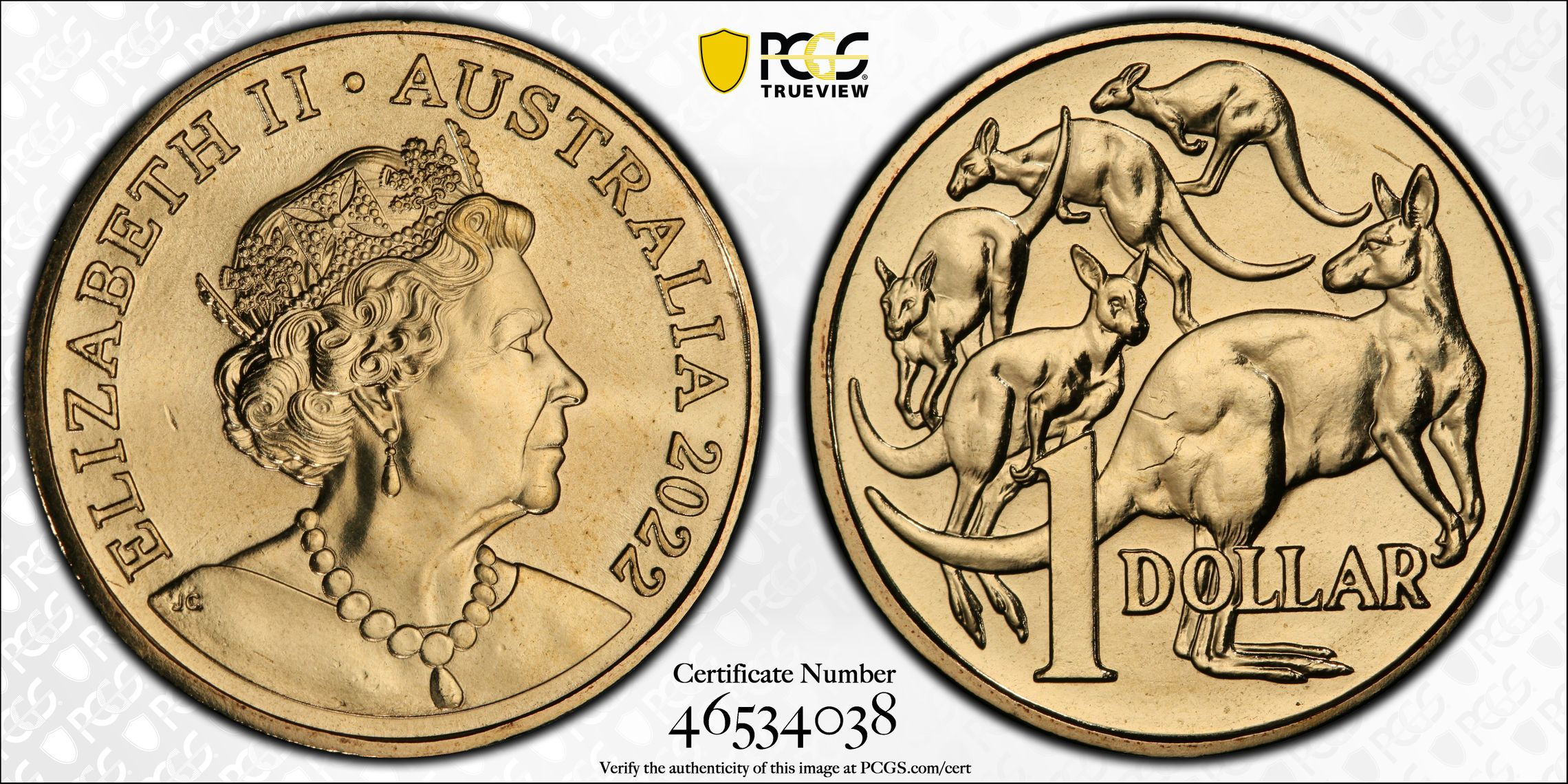 One Dollar, 2022, PCGS MS69