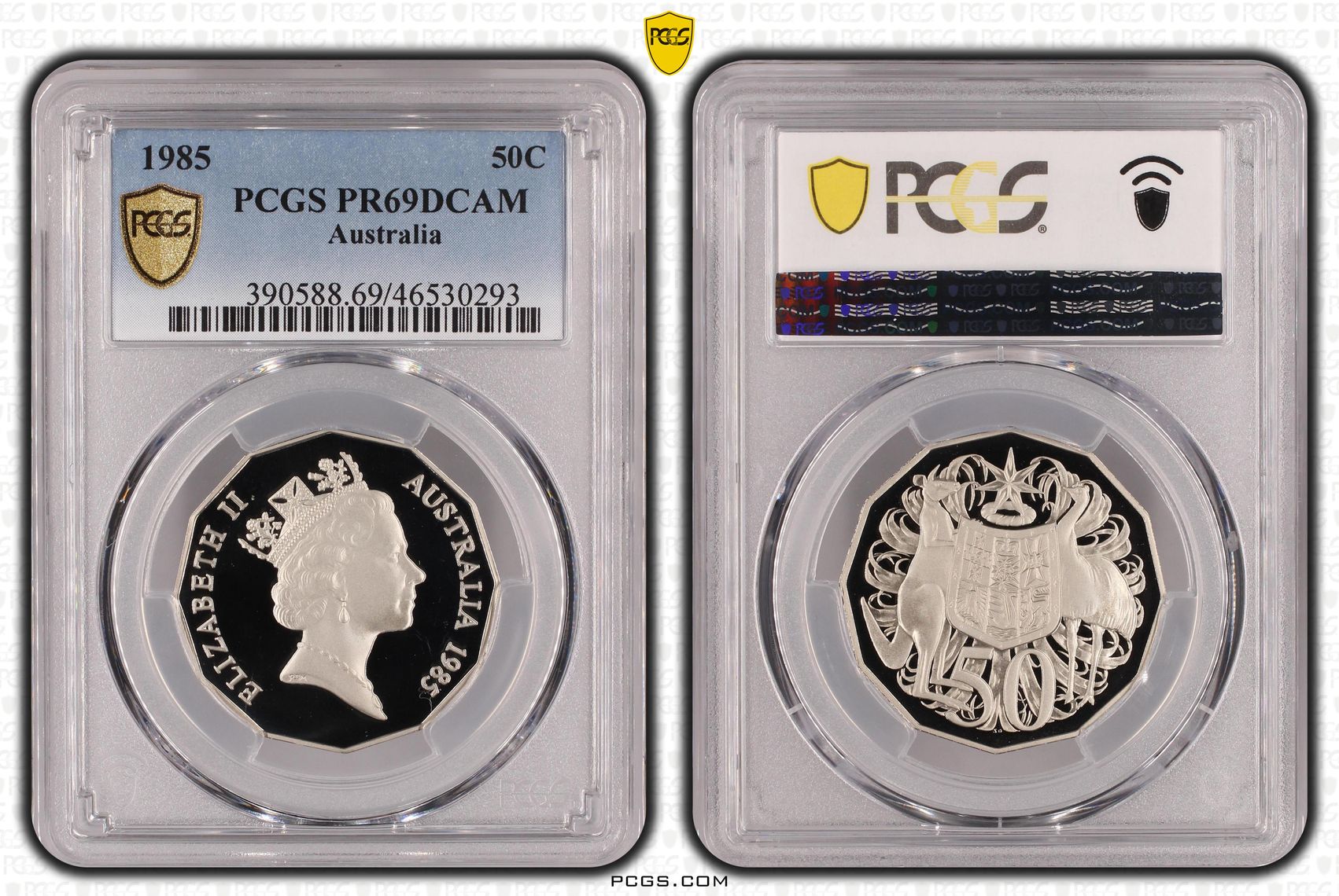 Fifty Cent, 1985, PCGS PR69DCAM