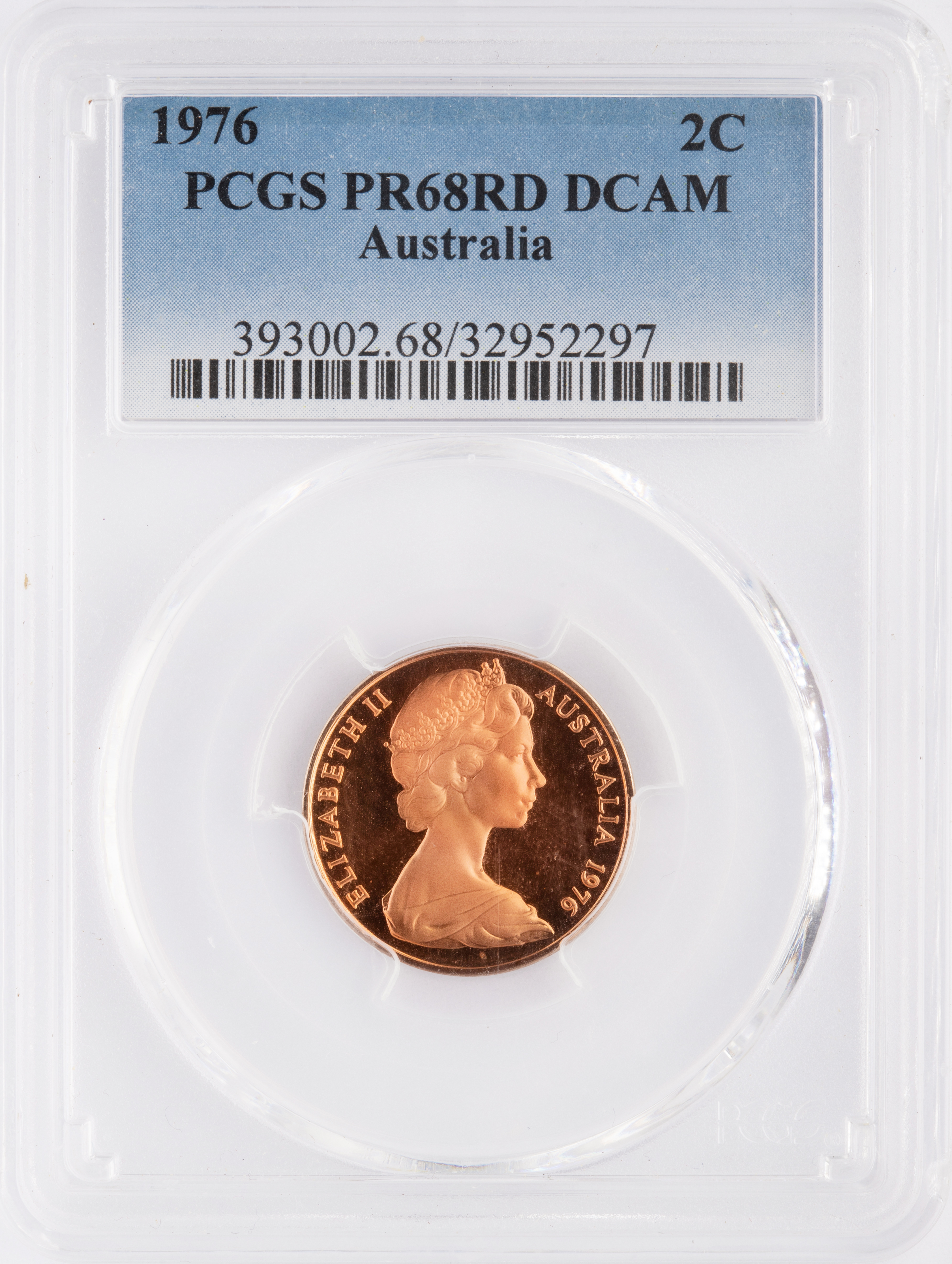 Two Cent, 1976, Pcgs Pr68dcam