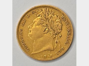 1824 KING GEORGE IV LAUREL HEAD GOLD SOVEREIGN SCARCE