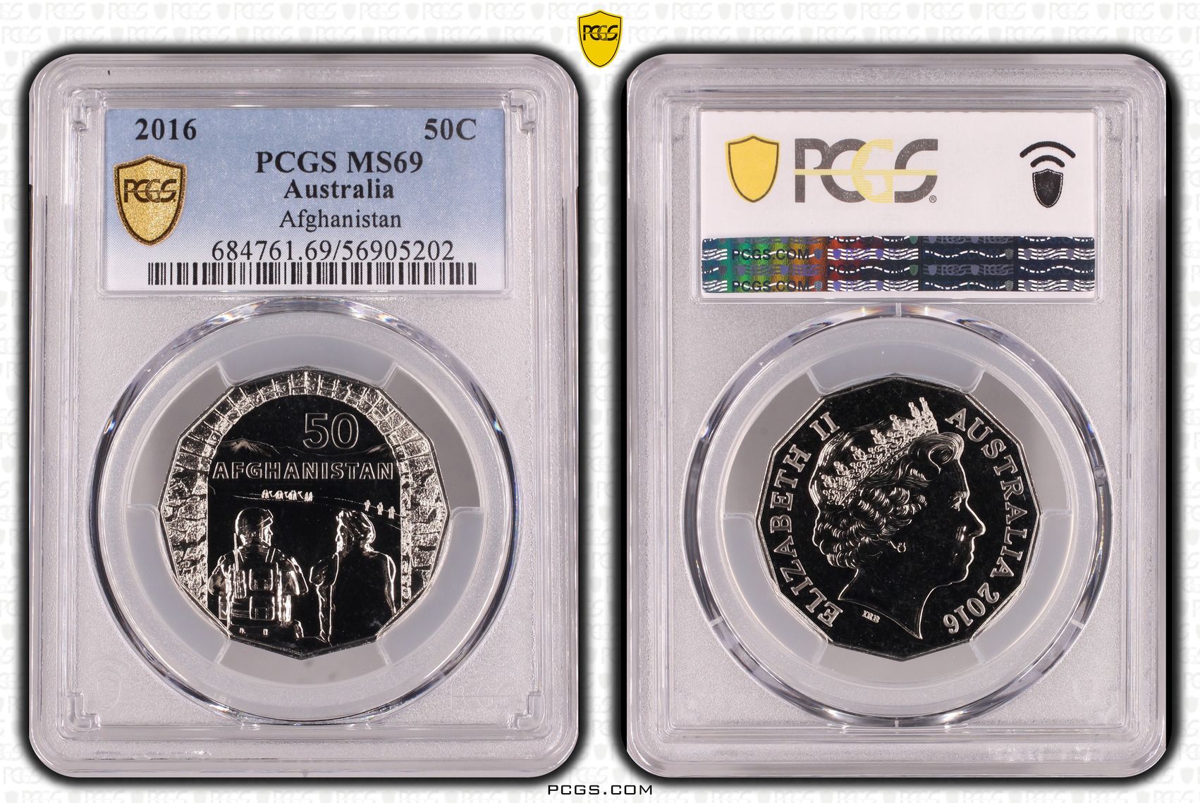 Afghanistan, 21/0, Fifty Cent, 2016, MS69