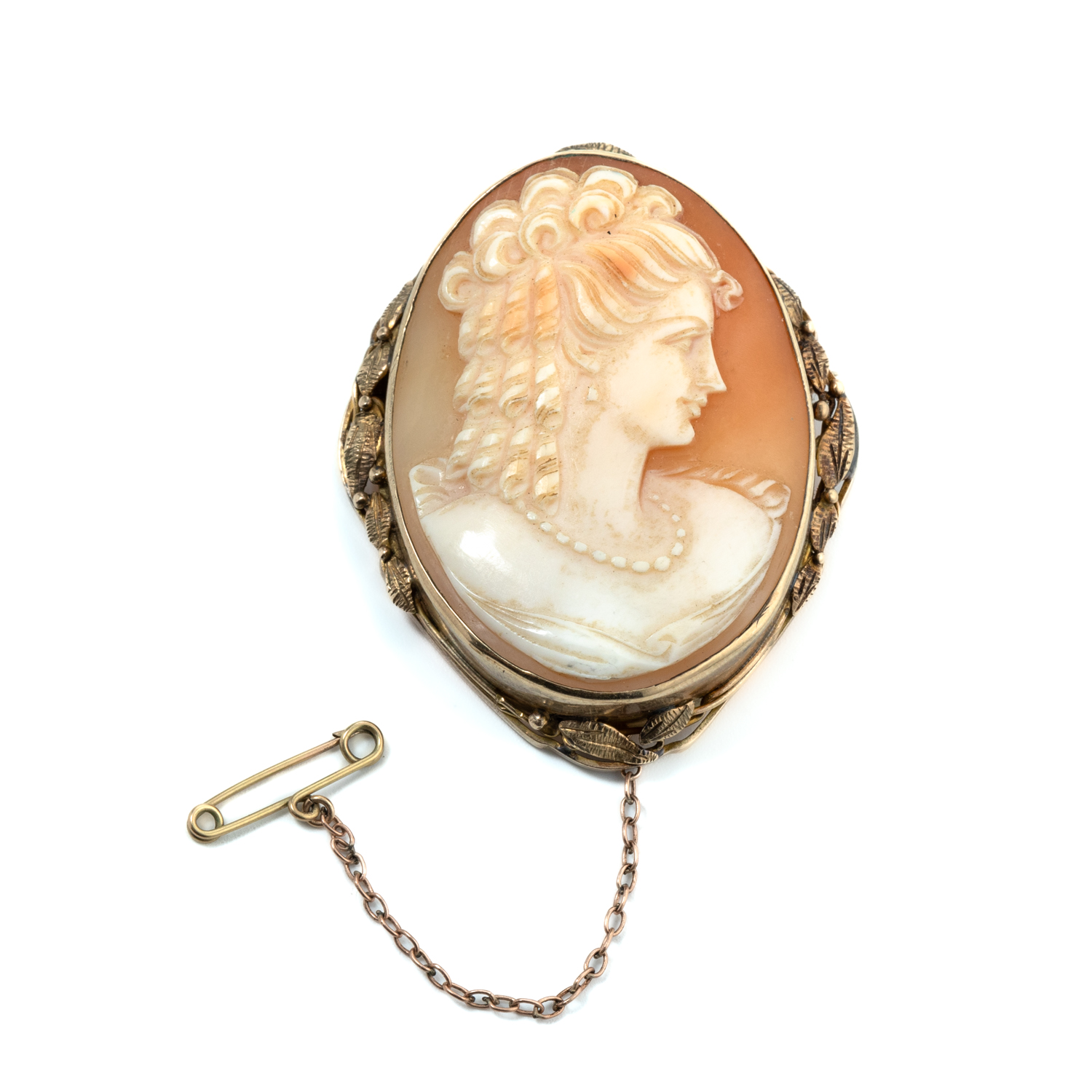 264 · Vintage 9ct Gold Cameo Brooch,