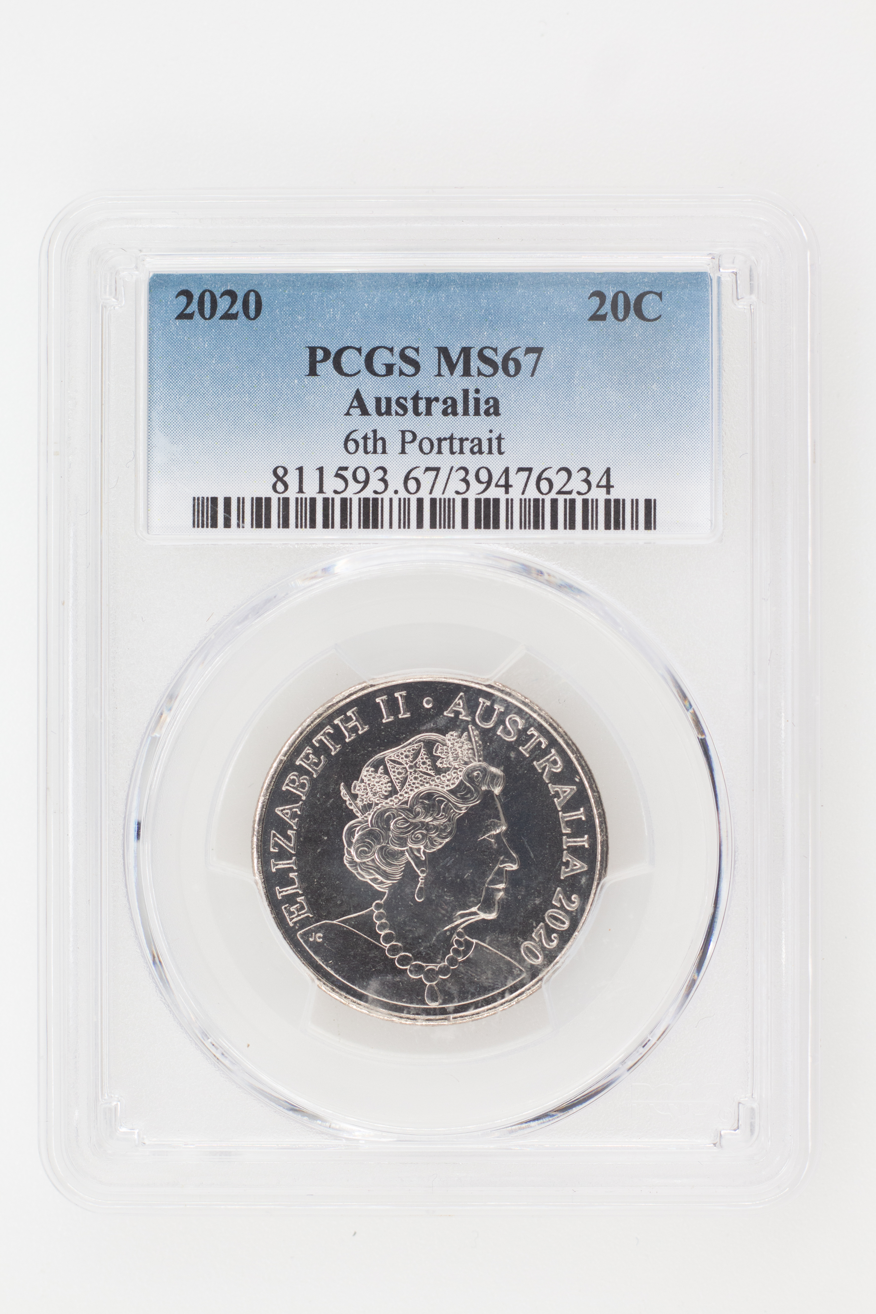 2020 Australia Twenty Cent, 20c 6th Portrait PCGS - MS67 -234