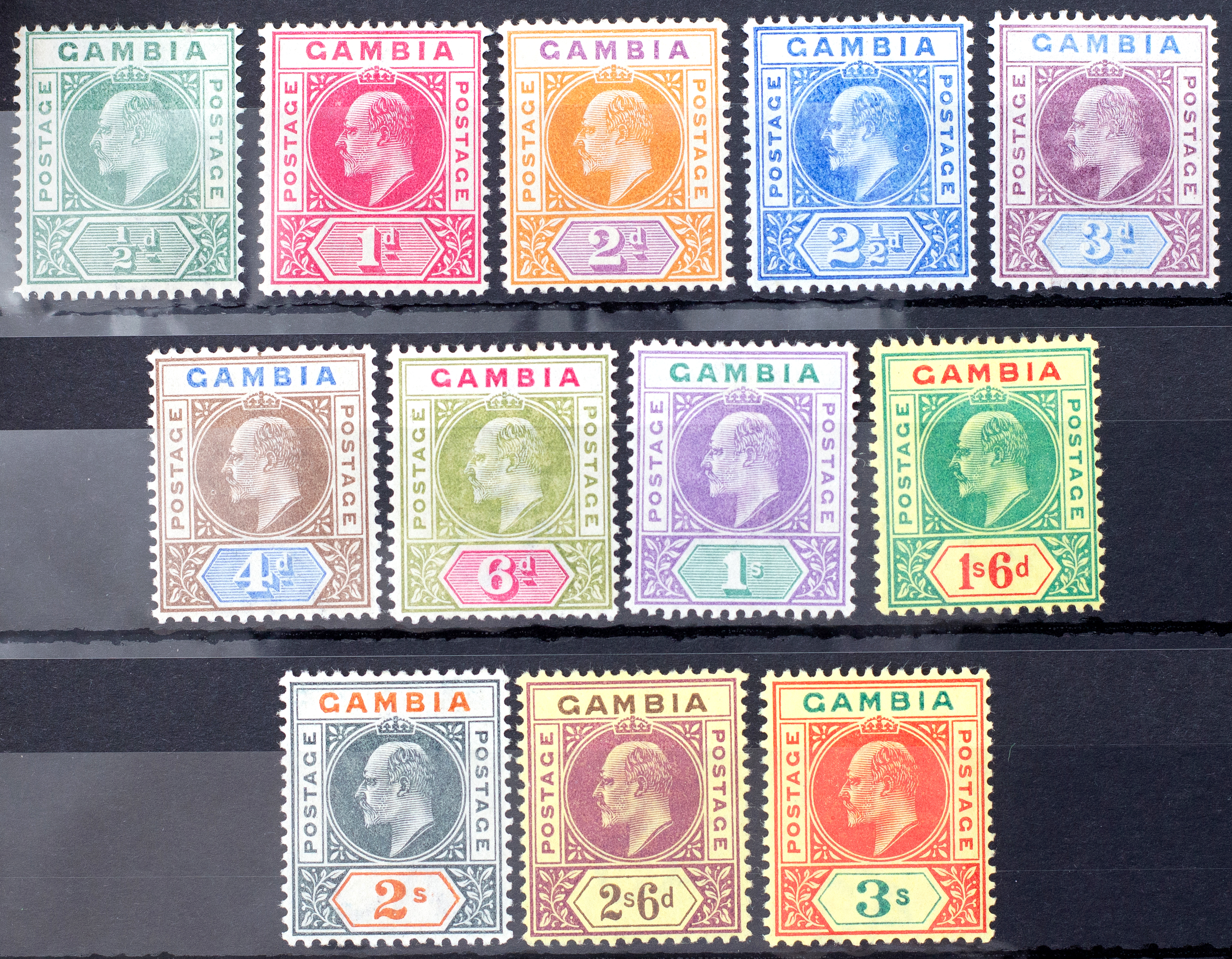 Edward VII, Gambia, Definitives, 1902, Fine