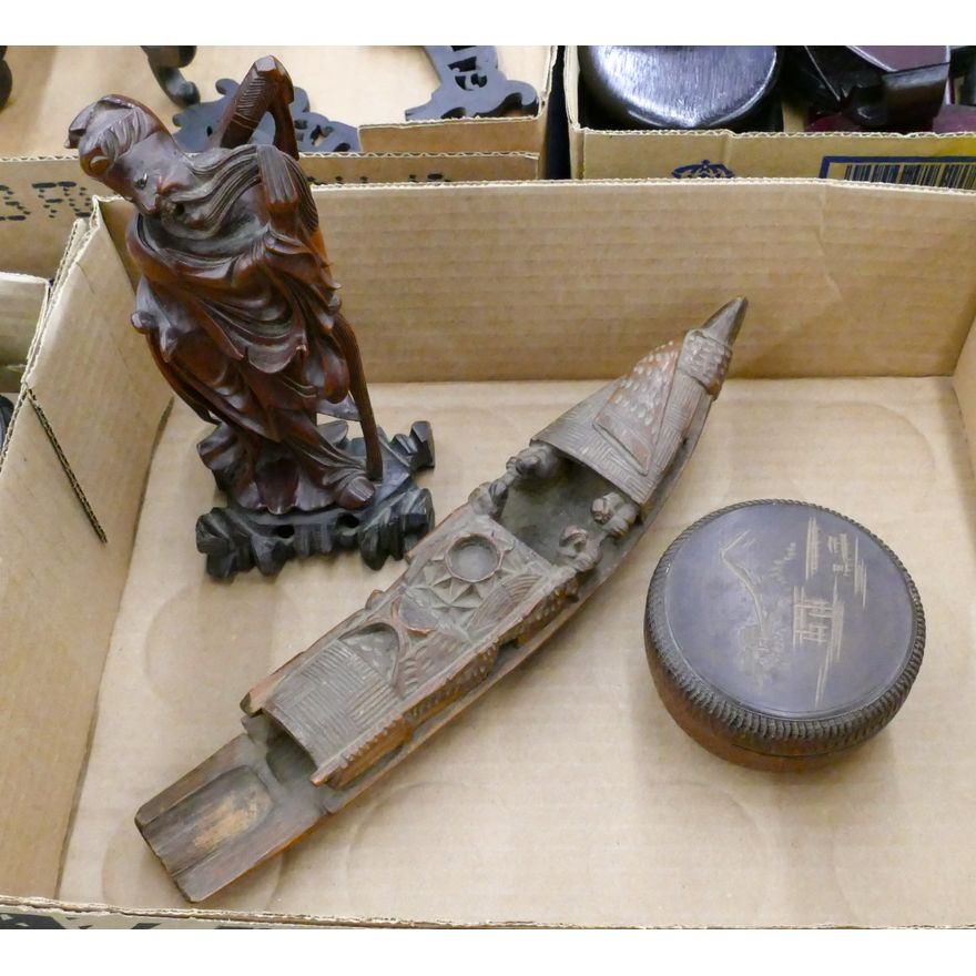 Box Old Chinese Wood Carvings