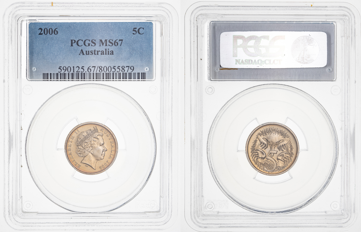 Five Cent, 2006, PCGS MS 67