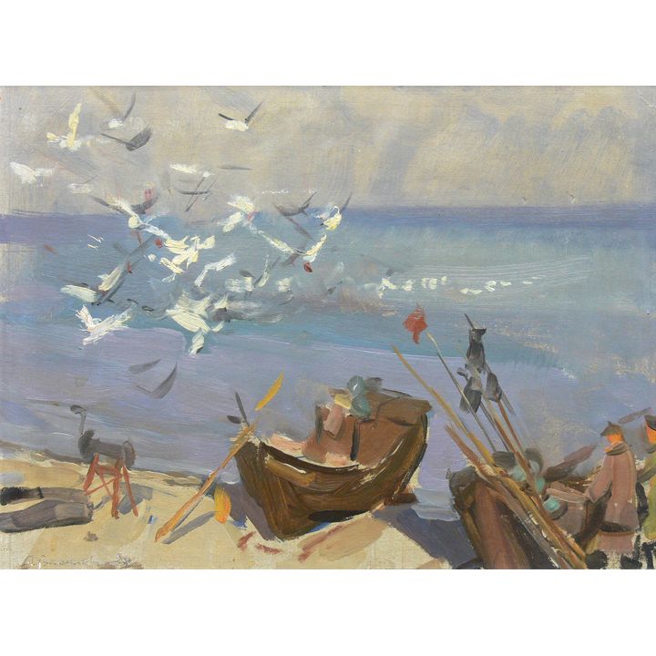 A. Wasiliew | Kutry na brzegu, 1917