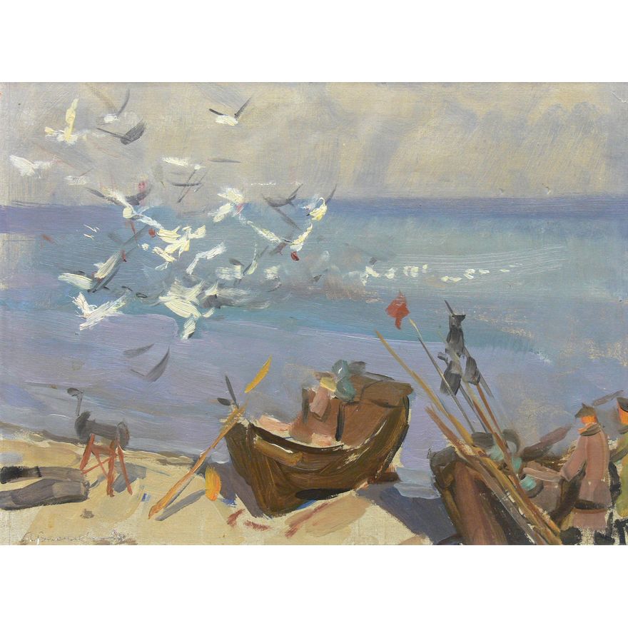 A. Wasiliew | Kutry na brzegu, 1917
