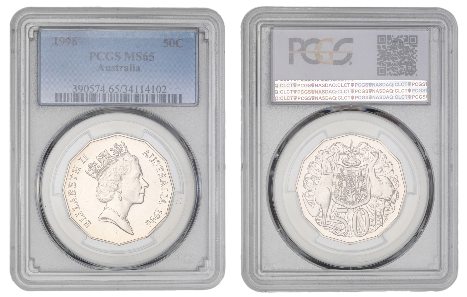 Elizabeth II, Fifty Cent, 1996, PCGS MS65