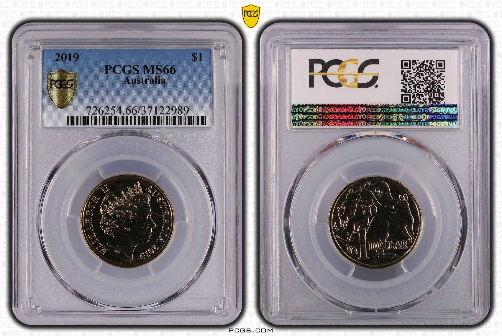 Elizabeth II, Ian Rank-Broadley Effigy, One Dollar, 2019, PCGS MS66