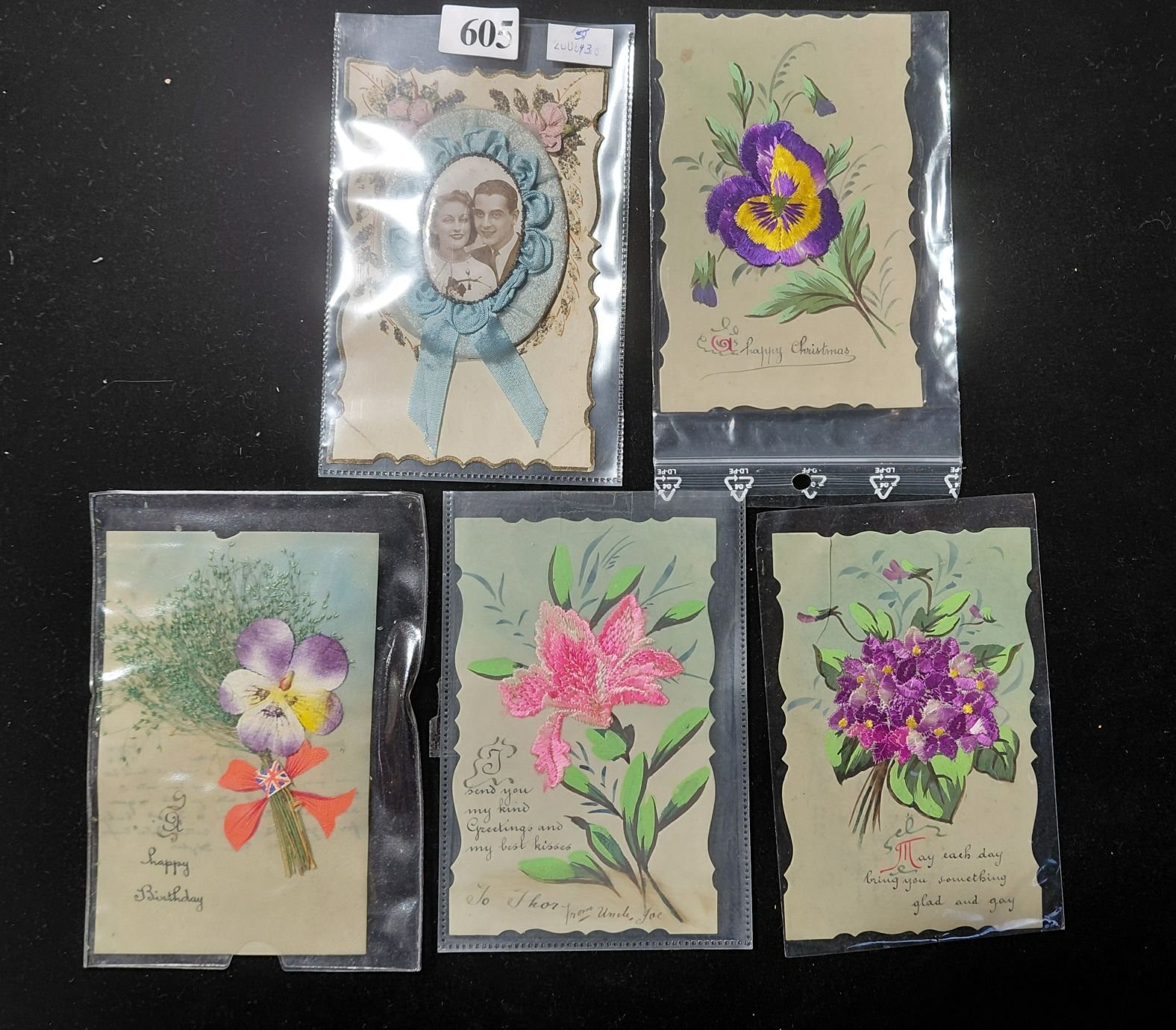 605 · POSTCARDS - VINTAGE FLOWERS
