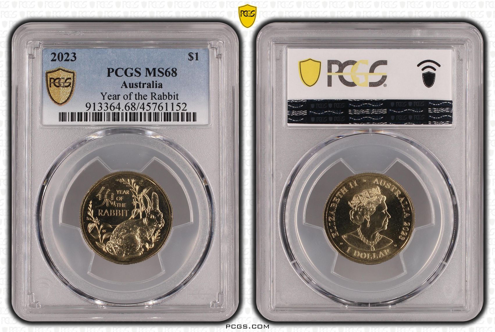 Year of the Rabbit, One Dollar, 2023, PCGS MS 68