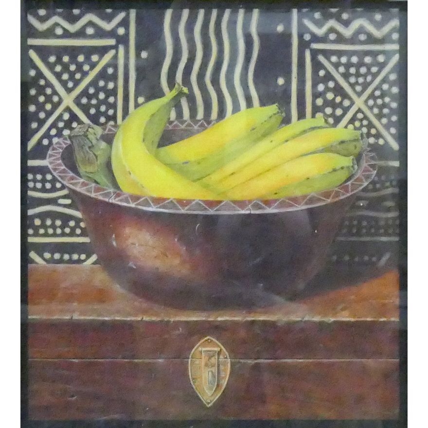 Banana Still Life Print Framed 22.5'' x 21.5''