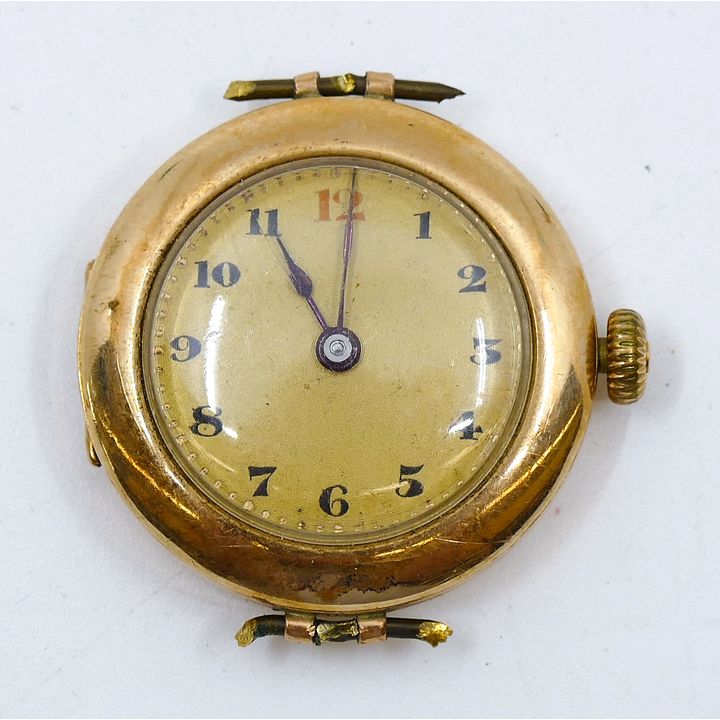Antique 10k Gold Cased Wristwatch - 12.6 Grams TW