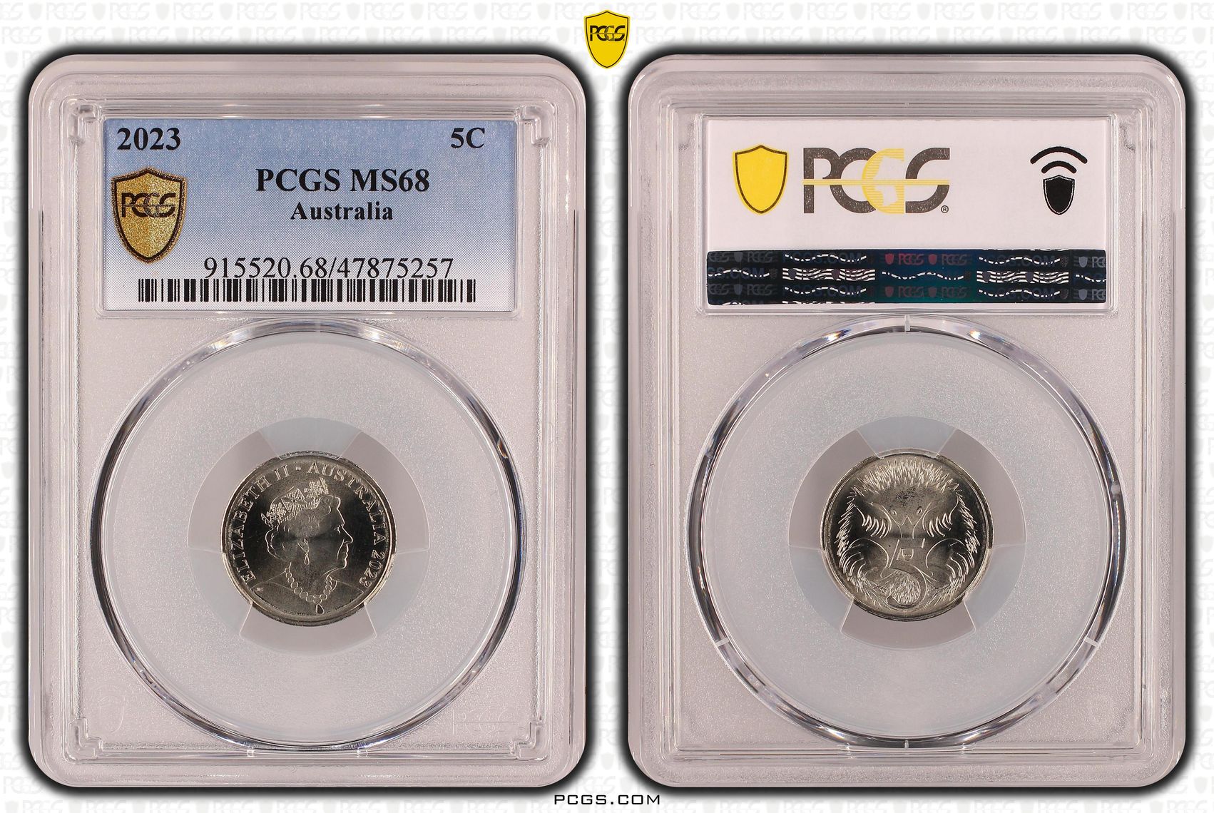 , Five Cent, 2023, PCGS MS68