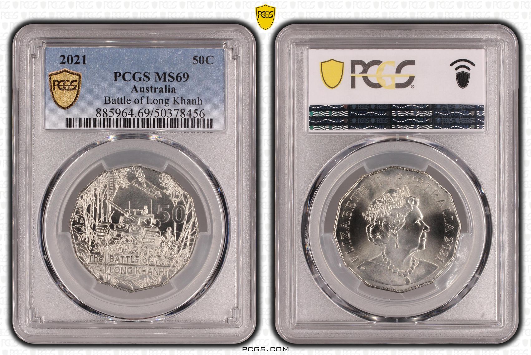Battle of Long Khanh, Fifty Cent, 2021, PCGS MS69
