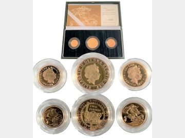 2004 GOLD PROOF 3-COIN SOVEREIGN SET (TREVETHIC TWO POUND)