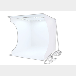 PULUZ 30CM PHOTO BOX WITH RING LIGHT (6 COLOUR BACKDROPS) - USB POWERED LED LIT DIM-ABLE 30CM PHOTO BOX WITH 6 COLOUR BACKDROPS.