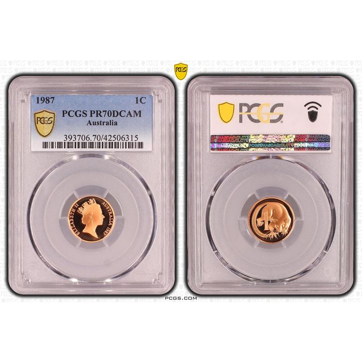 Elizabeth II, One Cent, PR70DCAM , 1987 PCGS POP - 26/0