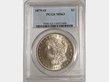 1879 USA 'New Orleans Mint' Morgan Silver Dollar PCGS MS63