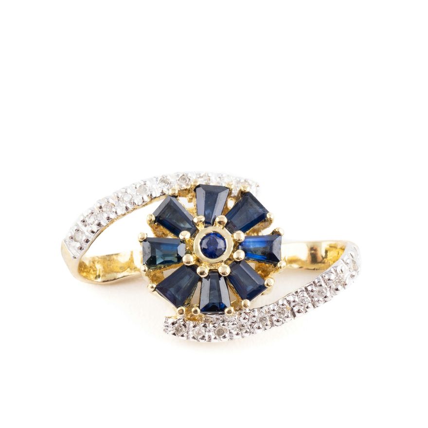 Sapphire & Diamond Pendant 9ct