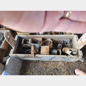 Large Wood Tool Box with Barrel Valves, Sediment Bowls and Other Stuff