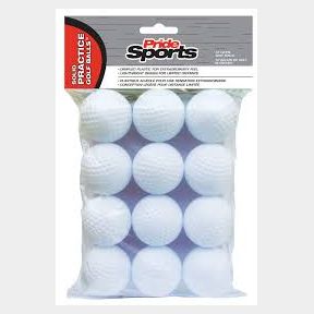 Pride - Hollow Plastic Golf Balls (12 pack) -- 51743/3575