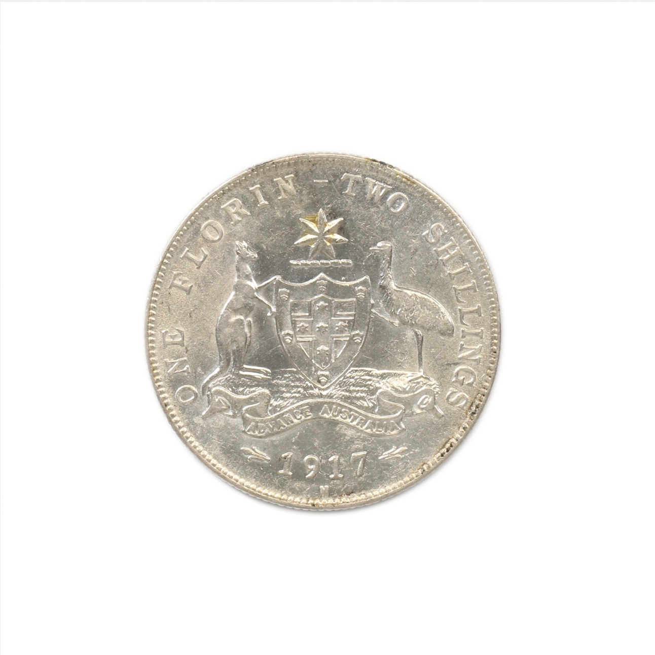 1033. · George IV, Florin, 1917-M, aUNC
