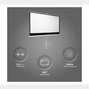 Connex E-Luminate Tripod Projector Screen 100''