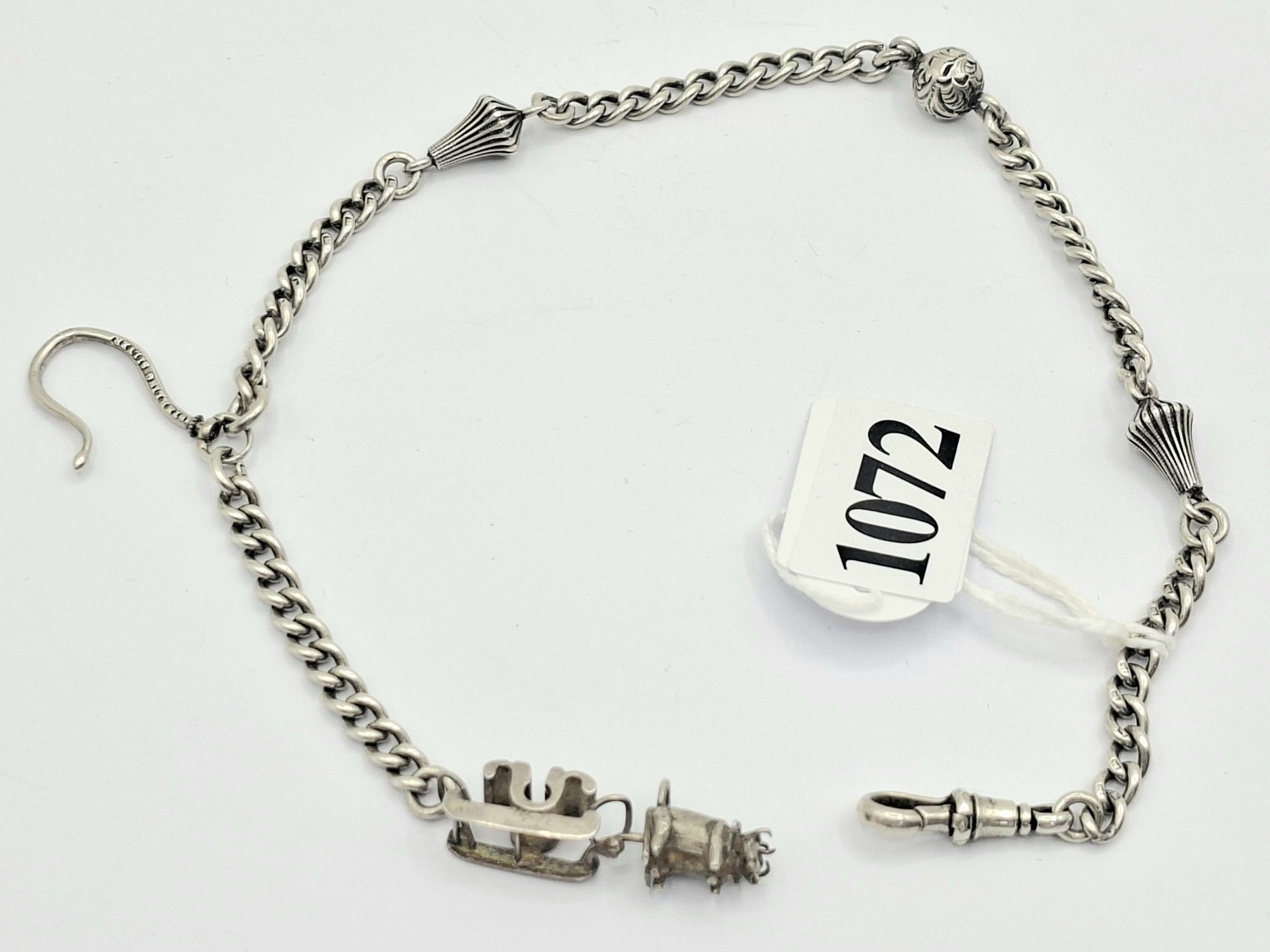 1072 · ENGLISH SILVER CURB LINK BRACELET