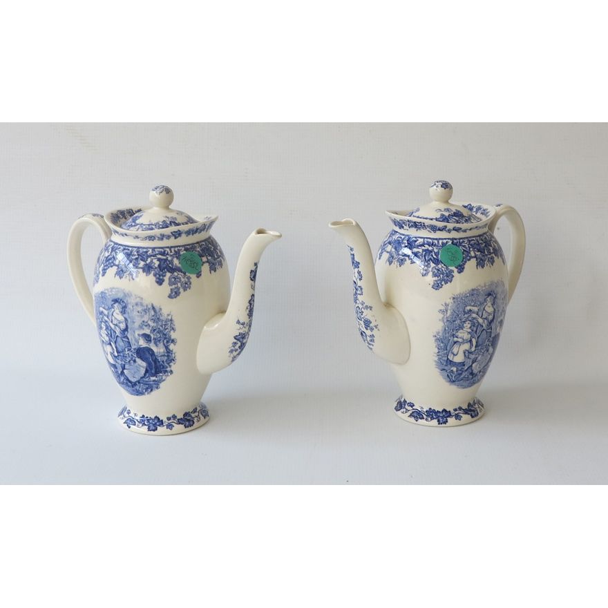 PAIR OF SPODE BYRON COFFEE POTS