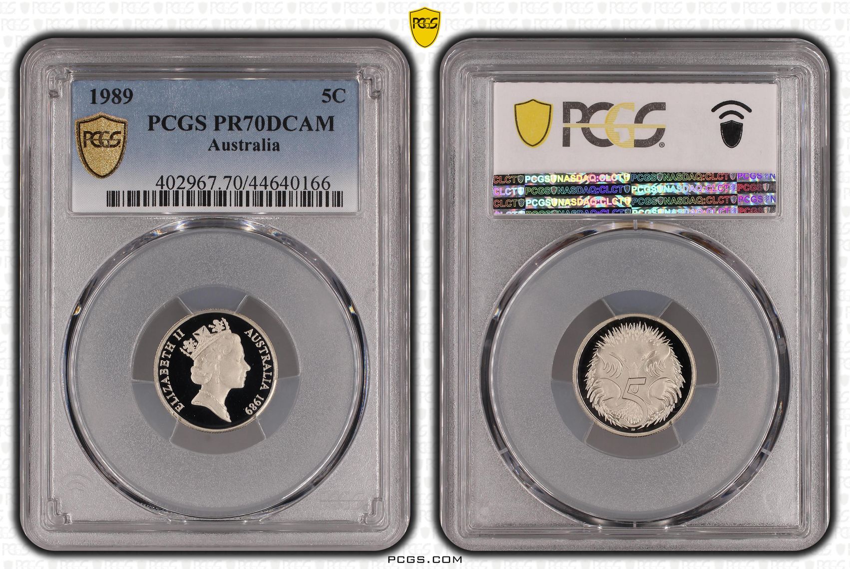 1989 Australian Five Cent, 5c Proof PCGS - PR70DCAM POP 31/0 -166