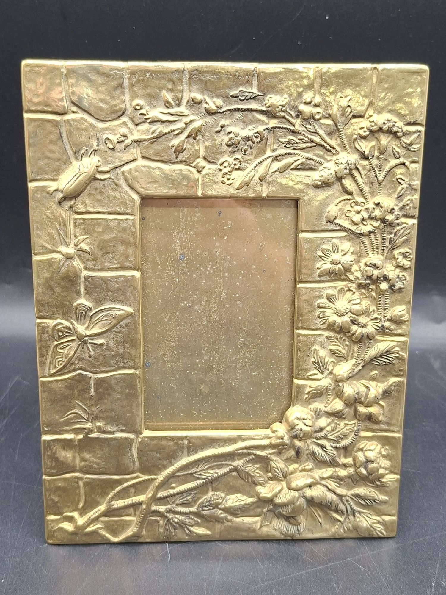 Art Nouveau Brass Photo Frame
