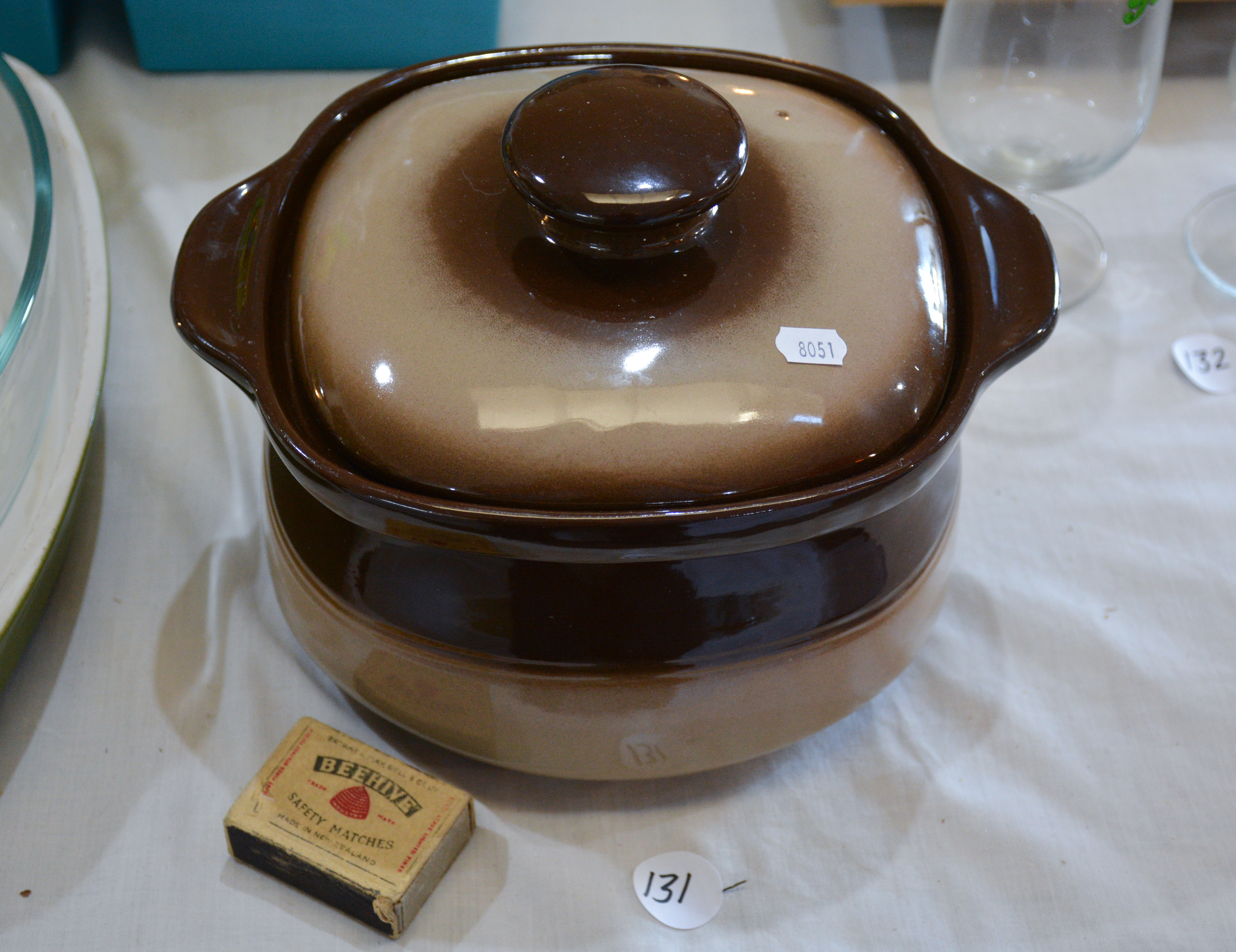 Teal Ceramics NZ made Lidded Casserole — NZ auction result