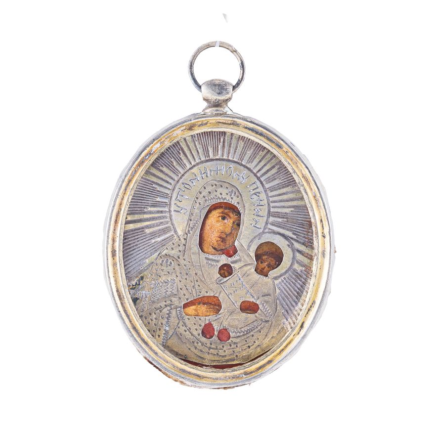 Medalion z Matką Boską z Dzieciątkiem, Moskwa, l. 1882–1899