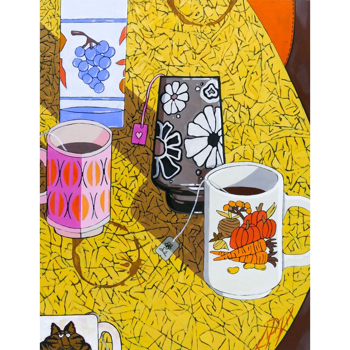 Lionel Vance  'Morning Coffee' Painting, 2021