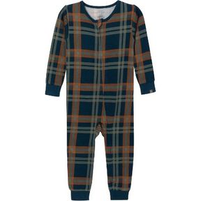 MODERN MOMENTS BY GERBER BABY NEUTRAL UNIONSUIT, NAVY PLAID, 6-9 MONTHS