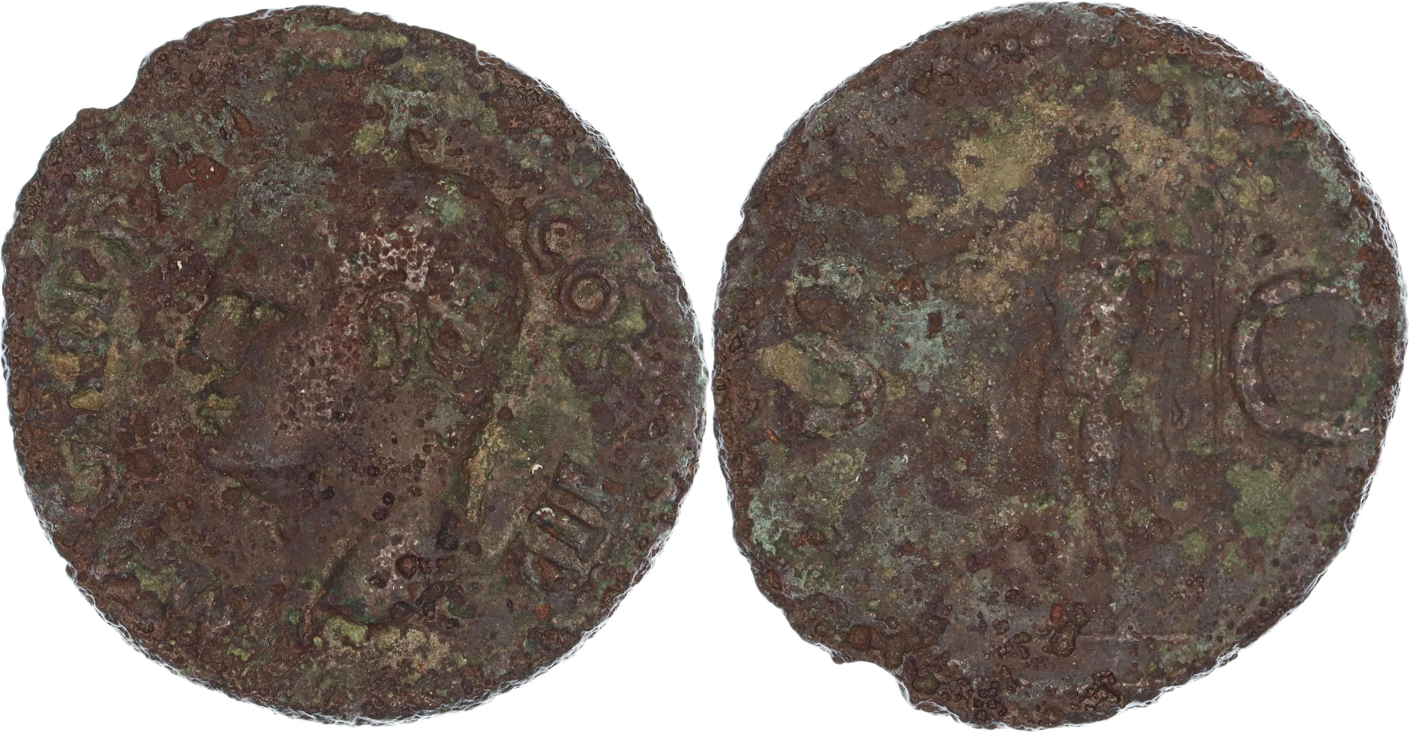 Roman Empire, Agrippa, Æ As, 37-41 AD, Fair+