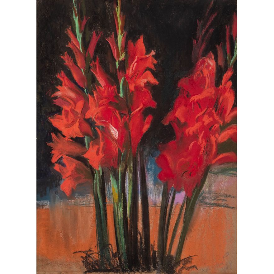 Leon Wyczółkowski | Bukiet mieczyków. Gladiole, 1909 r.