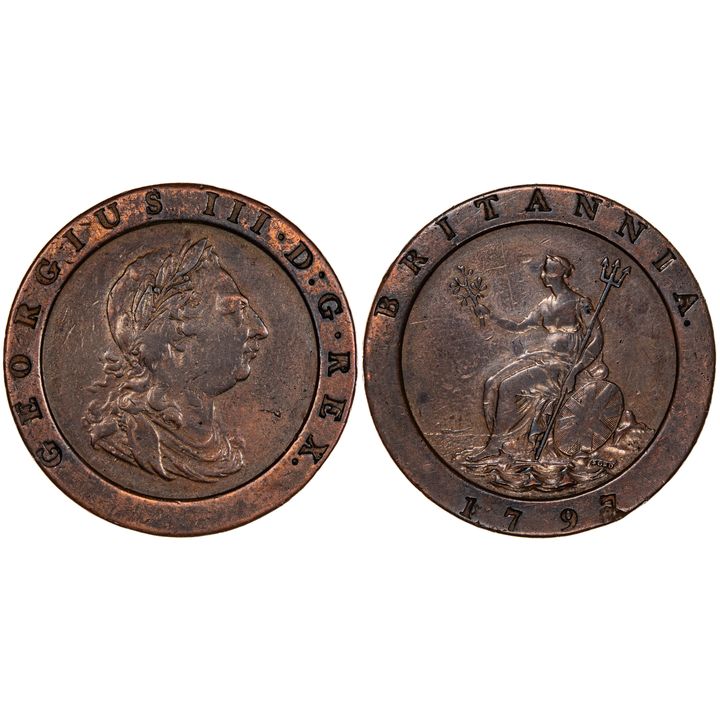 Great Britain, George III, Two Pence, 1797,  VF
